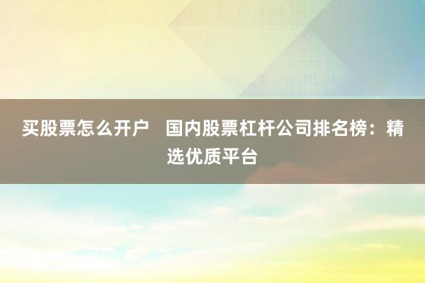 买股票怎么开户   国内股票杠杆公司排名榜：精选优质平台