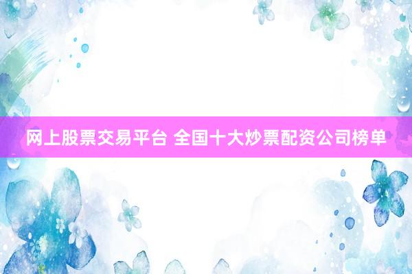 网上股票交易平台 全国十大炒票配资公司榜单